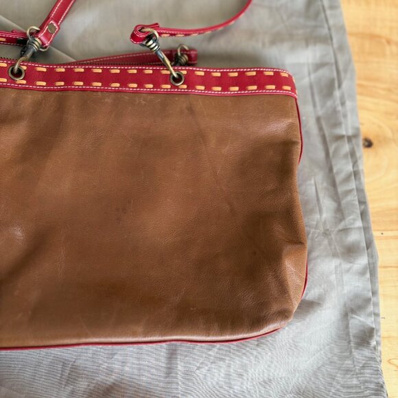 Isabella Fiore Schnauzer Dog Beaded Leather Handbag Purse - Picture 14 of 15